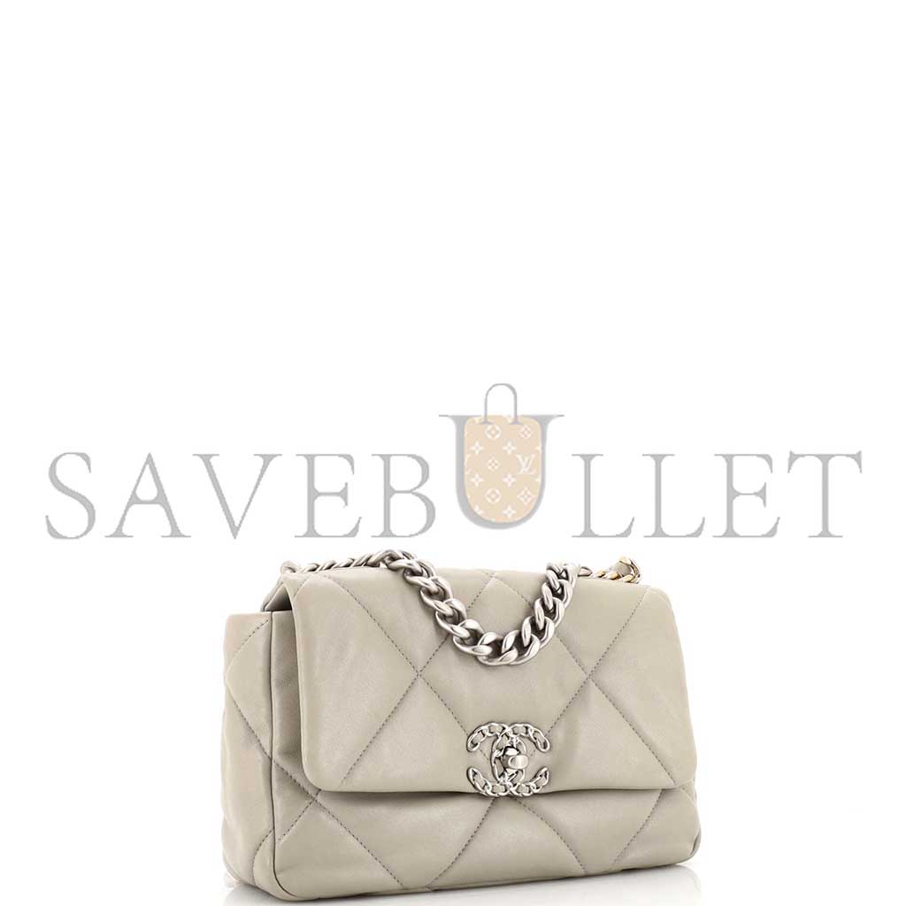 CHANEL 19 FLAP BAG QUILTED LEATHER AS1160 (26*16*9cm) 